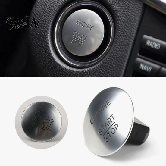 Engraved Characters Start Button Engine Stop Switch for Mercedes Benz, Car Push Easy Install Starter Switch, Button, Replacement Accessory OEM Style