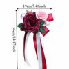Retro Bow Rearview Mirror Decoration Wedding Party Door Handle Decoration  Automotive Supplies
