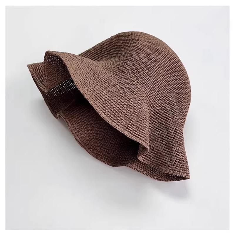 Women's Wide Brim Straw Hat 2026 Summer New Style Foldable Sun Protection Sun Hat for Travel Beach Fisherman Cap