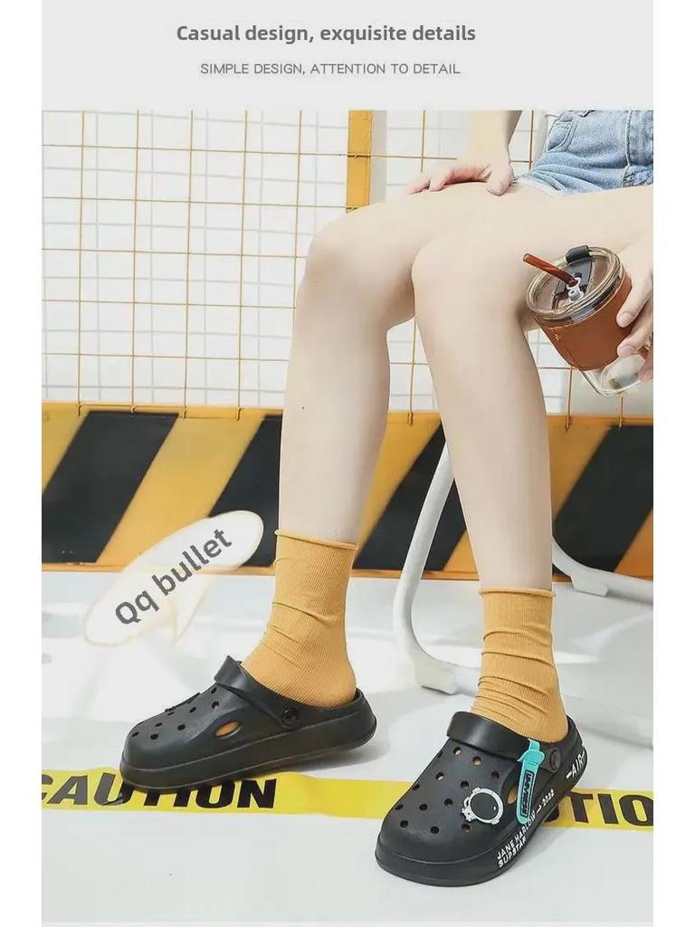 Papuci de plajă pentru bărbați 2025 cu talpă groasă, cu degete închise, antiderapați