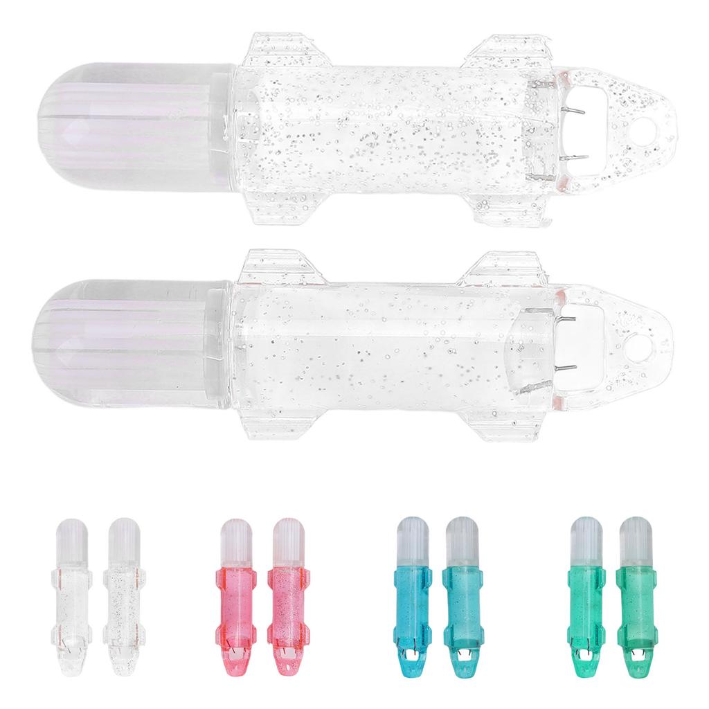 2PCS Underwater Fishing Light Fiber Optic LED Deep Drop Fishing Light Flashing Attractants Fish Lamp