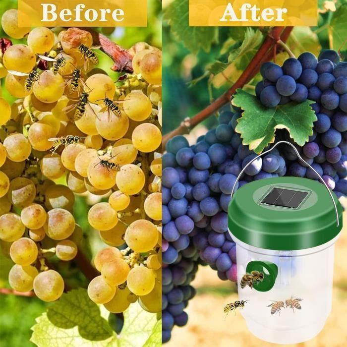 Set mit 2 wasserdichten Solar-Wespenfallen für den Außenbereich, sichere, ungiftige Bienenfallen, Hornissenfallen ré[303]