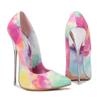 Women Big Size Hand Painted Graffiti Pointed Toe Stiletto Pumps Art Pattern Fashion Nightclub Party High Heels WZ-A16-35