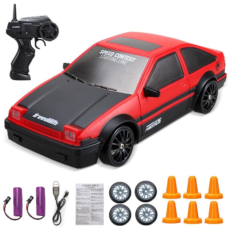 ABBL1 Remote Control 2.4G High Speed Drift Rc Car 4WD AE86 Model GTR Vehicle Car RC Toy Racing Cars Toy for Children Birthday Gift