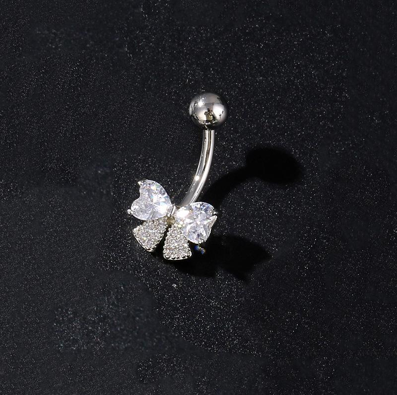 1Pcs Butterfly-shaped stainless steel belly button stud and belly button ring for abdominal piercing jewelry