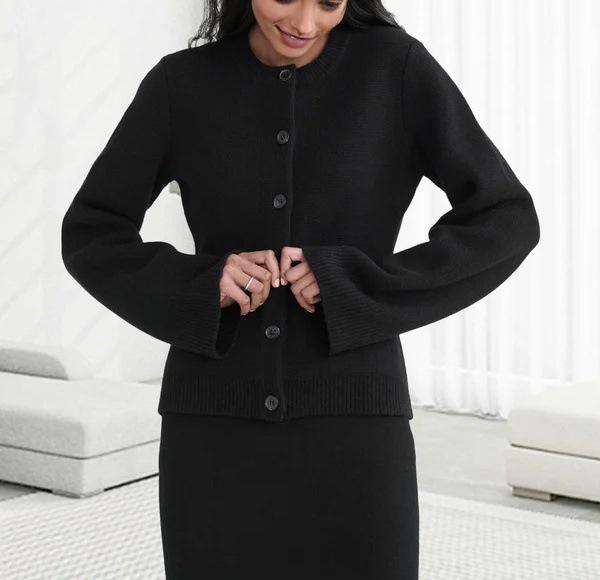Damen Europäischer & Amerikanischer Weicher Strick Cardigan - Frühling & Herbst Lässiger Stil Pullover