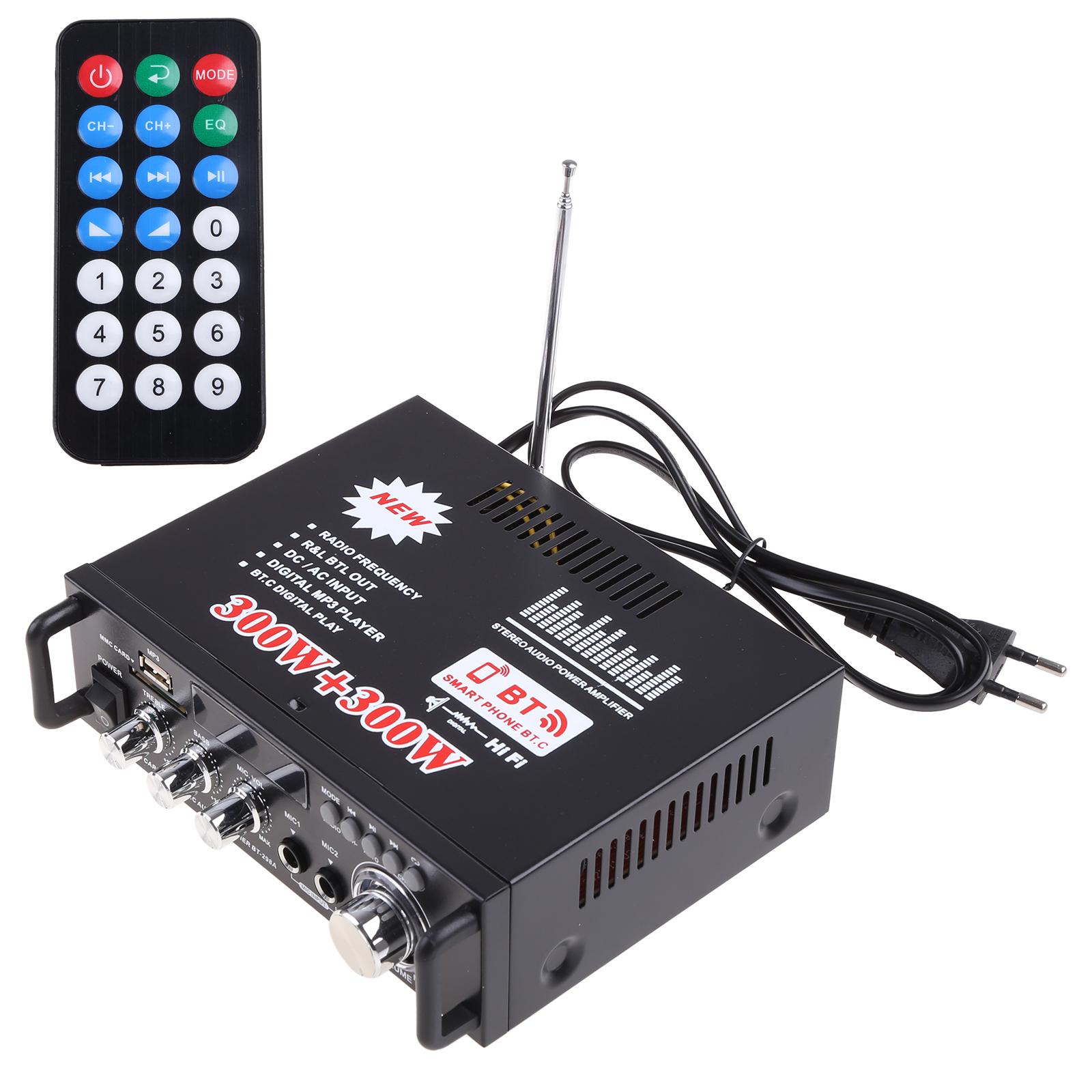 Car Amplifiers Audio Power 600W Surround Sound FM USB Remote Control Mini Stereo 1
