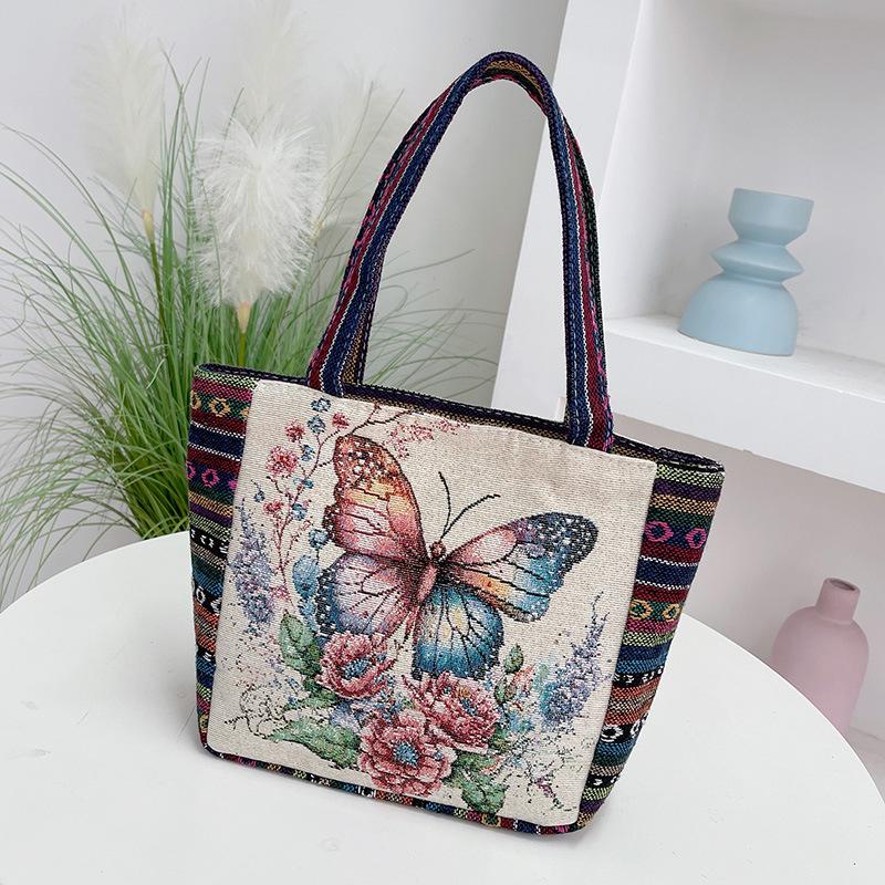 New Matai Elephant Bag Female Simple Work Handbag Embroidered Canvas Bag Small Bag