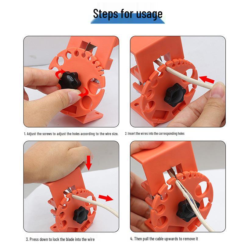 Adjustable Handheld Cable Stripper for Plastic & Rubber Sheaths