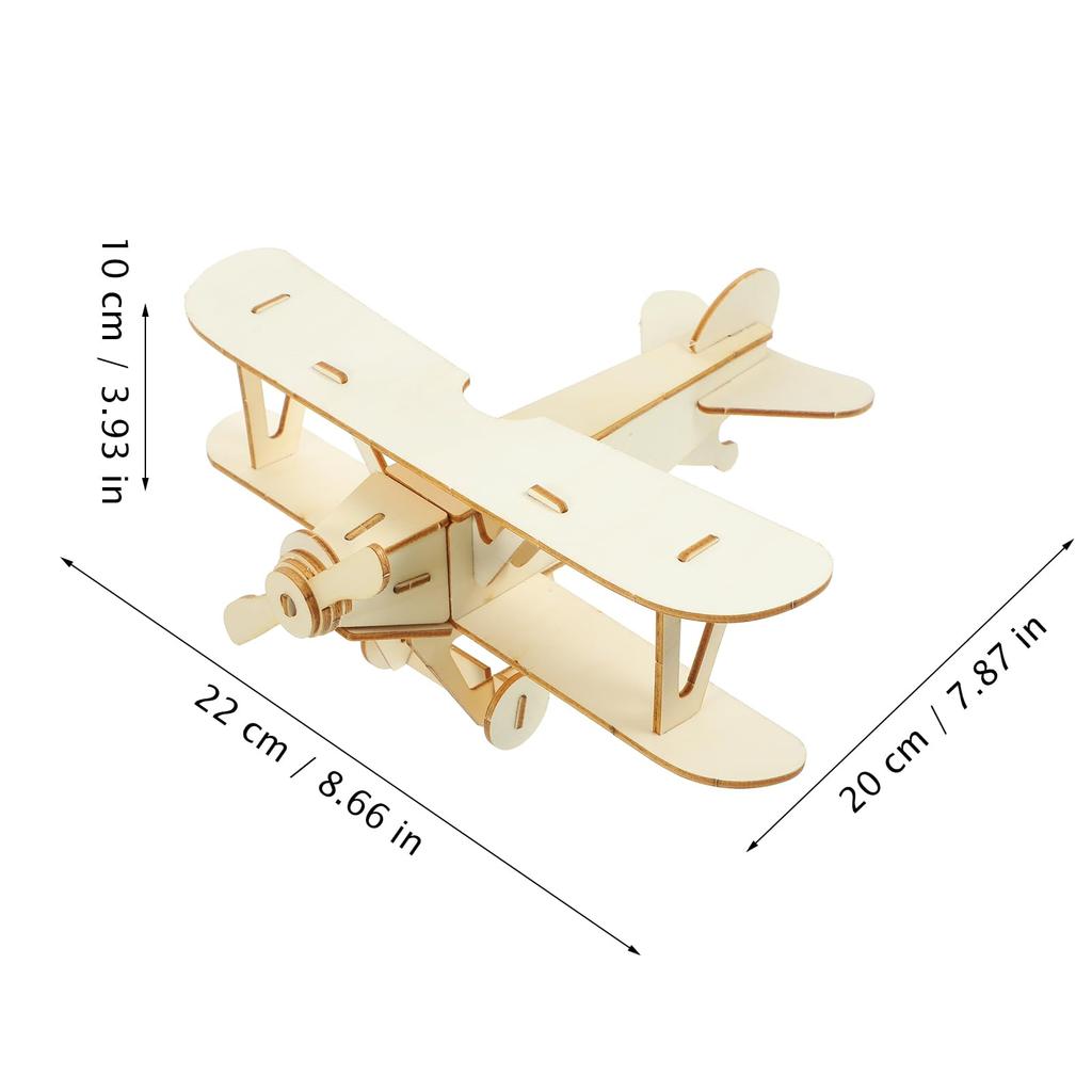 NOLITOY DIY Wooden Airplane Model 3D Assembly Handmade Craft Set for 21 X 17 Develops Imagination and Manipulation Skills Puzzle, Kit, Kids, Cm,