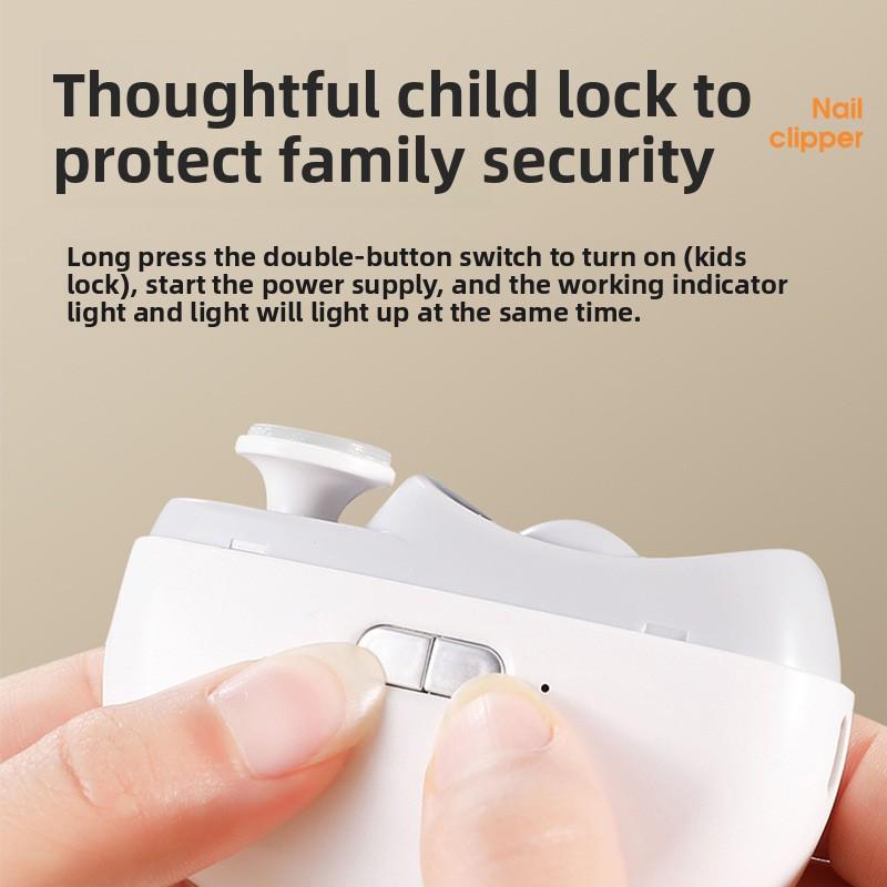 Nagelschleifer Elektrische Nagelschere Kinder Erwachsene Anti-Kneif-Nagelknipser Automatischer Nagelknipser Multifunktionaler Nagelschleifer