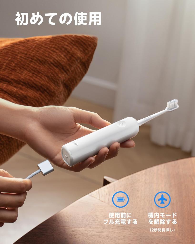 Materiál Laifen Wave ABS Elektrický zubní kartáček Oscilační vibrační elektrický zubní kartáček pro dospělé Duální vibrační sonický elektrický zubní kartáček se 3