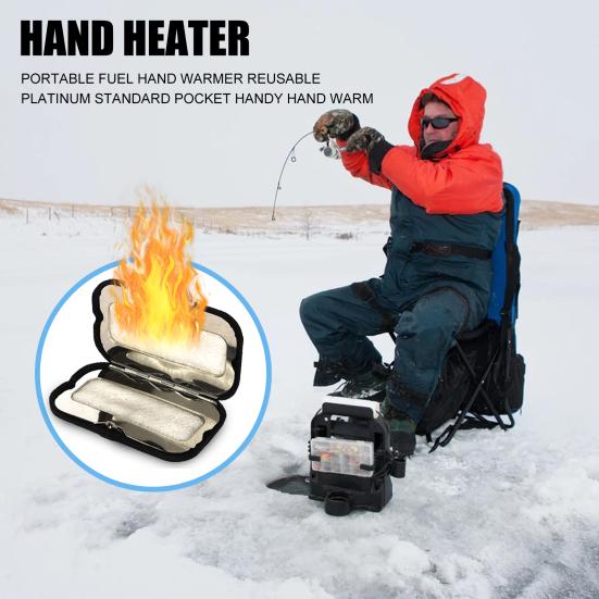 Refillable Hand Warmer Ultralight High Strength Zinc Alloy Carbon Hand Warmer for Outdoor