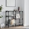 VidaXL Console Table Sonoma Grey 80x29x75 Cm Engineered Wood 834078
