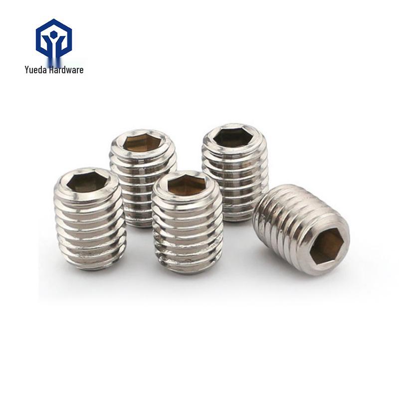 304 Stainless Steel DIN913 Hex Socket Headless Set Screw M6x28 Flat Head Grub Screw.
