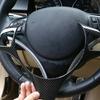 Auto Steering Wheel Panel Decorative Cover Trim Moulding Sticker Carbon Fiber Black for BMW 1 3 Series E87 E90 E92 E93 2006-2012