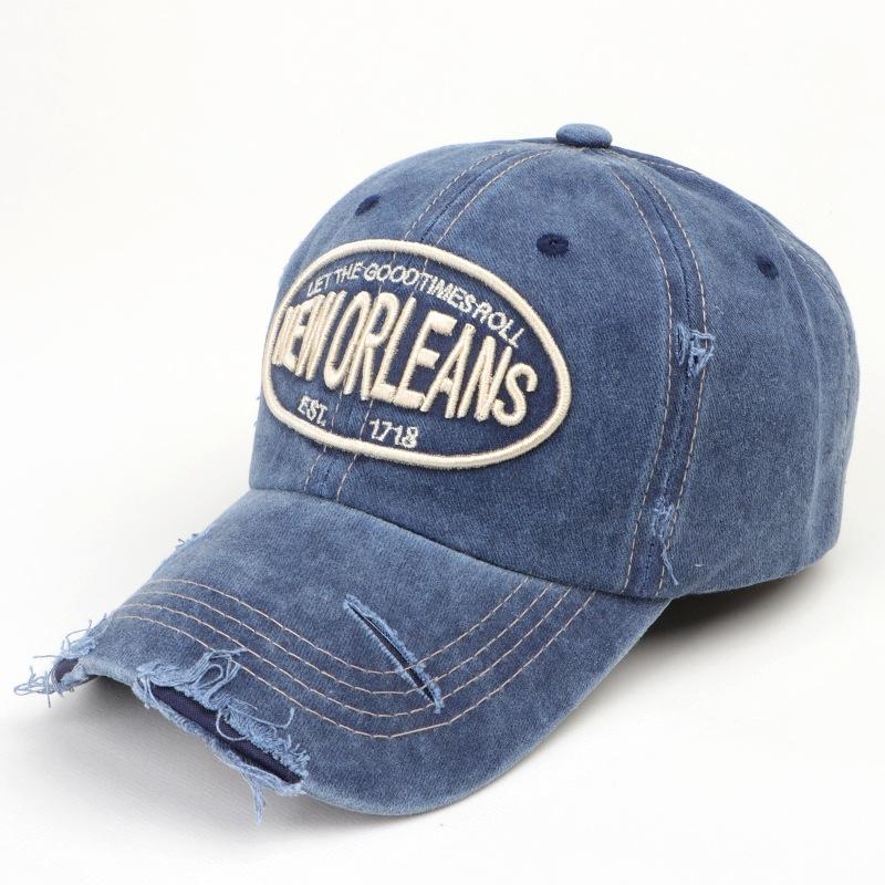 Unisex Washed Cotton Baseball Cap Letter Embroidered Vintage Snapback Hat Men And Women Streetwear Outdoor Sports Hats