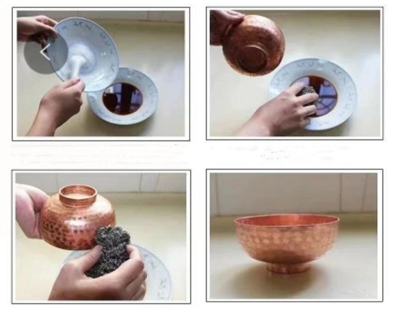 Handcrafted Vintage Copper Breakfast Tea Cup,Thickened Moscow Water Mule 350 Ml Juice Coffee Mug,Woven Handle Tea Cup Tableware