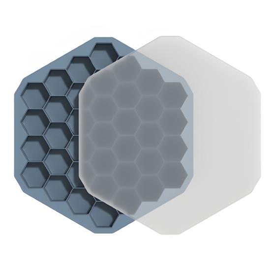 

Силиконовые формы для льда с крышкой 37 ячеек Сотовые формы для льда для виски коктейлей Многоразовый ледогенератор Семейная вечеринка Барные принадлежности синий