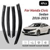Rain Guards Side Window Visor Vent Outside Mount, 4PCS Fits For Honda Civic 4 Door Sedan 2016 2017 2018    Model Only