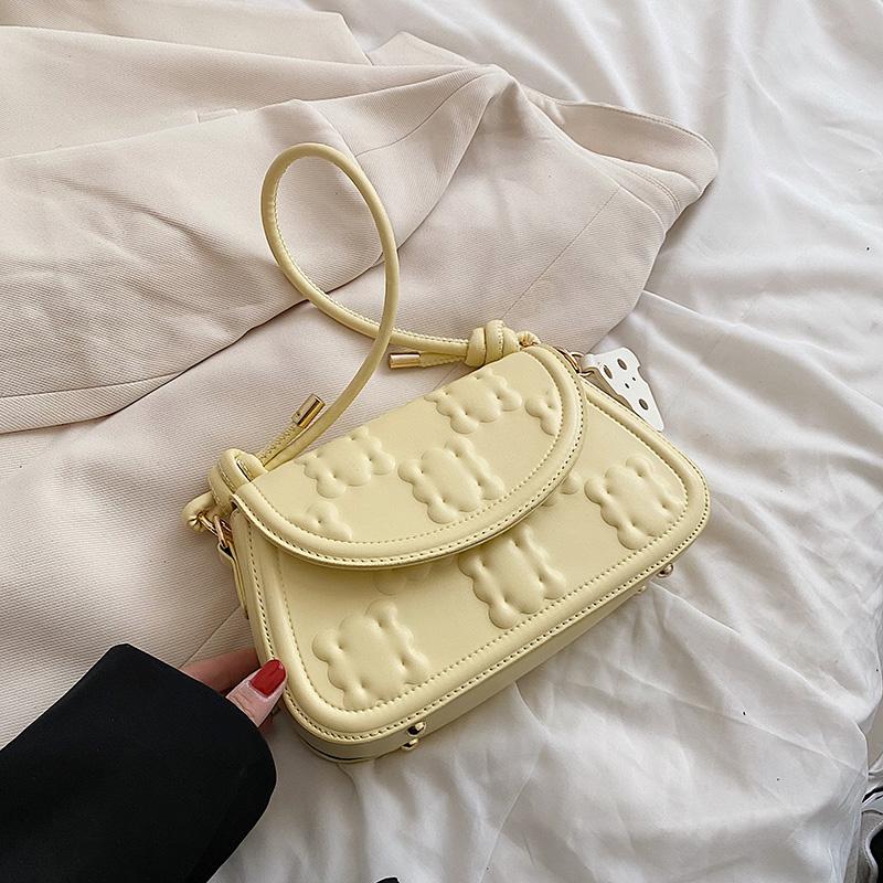 

Сумка через плечо с дизайном в виде печенья, сумка через плечо с двумя лямками и сумкой под мышкой 25x15x7cm жёлтый