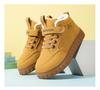 Warrior Kids' Winter Fleece-Lined High-Top Sneakers, 2025 Style - Girls' and Boys' Non-Slip Warm Cotton Shoes