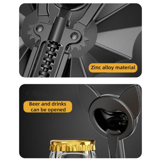 Wine Opener Zinc Alloy Corkscrew Bottle Opener Winged Cork Remover Beer Opener Foil Cutter Kitchen Tools