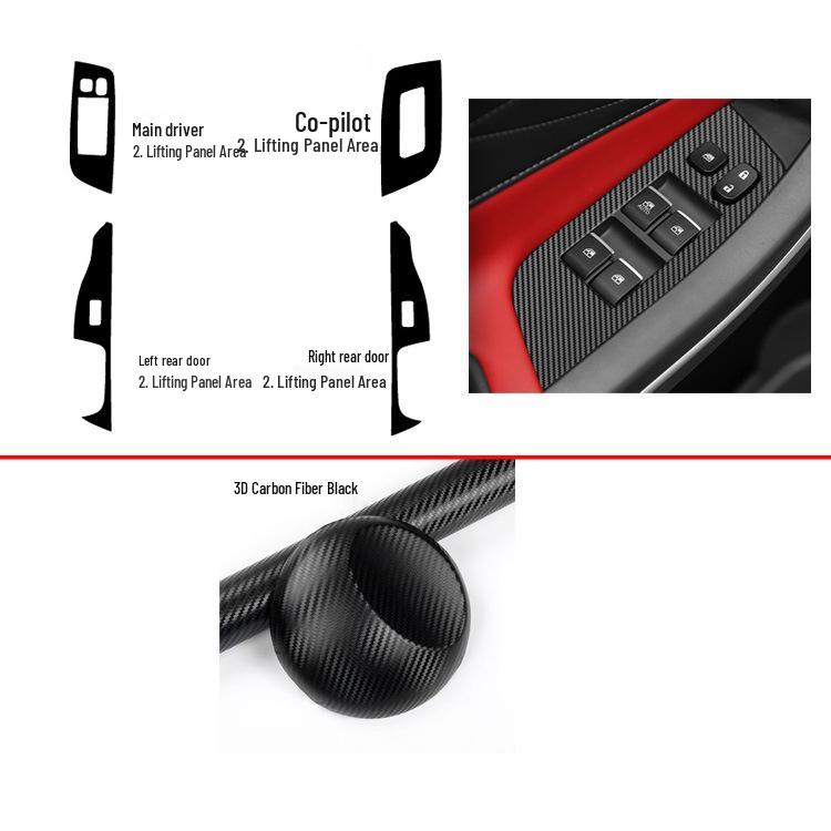 Joyyear X4 Carbon Fiber Gear Shift & Console Decor Stickers