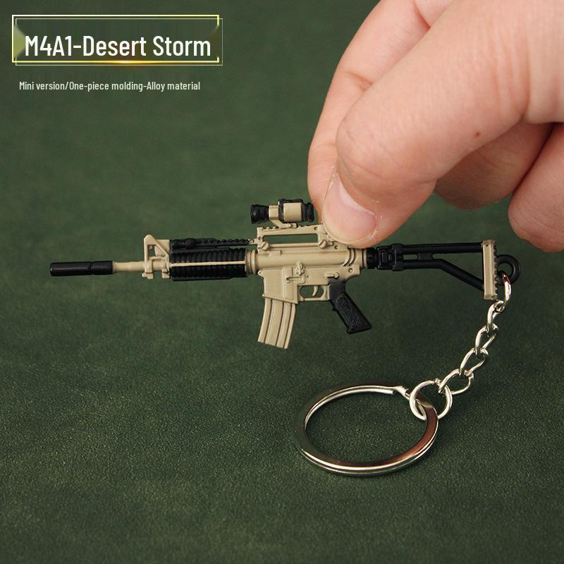 PUBG Chicken Dinner Mini Legierung Schlüsselanhänger: RPG, Raketenwerfer, Desert Eagle, Revolver, SVD, Beretta Waffenanhänger.
