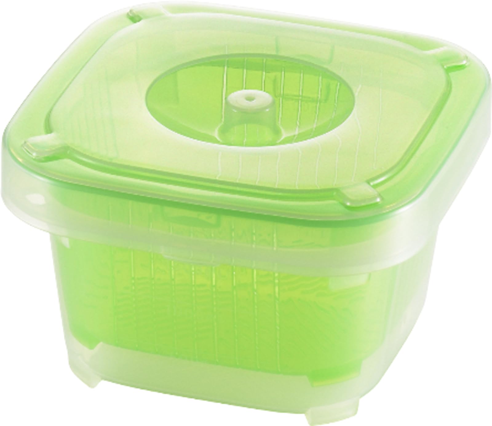 Akebono Sangyo Square Bowl Made in 34796 & Colander, Green, Japan, зелёный
