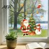 Indoor Outdoor Holiday Accents Cartoon Christmas Window Sticker, Removable Santa Snowman Tree Decal, Waterproof Festival Atmosphere Decor Static Cling