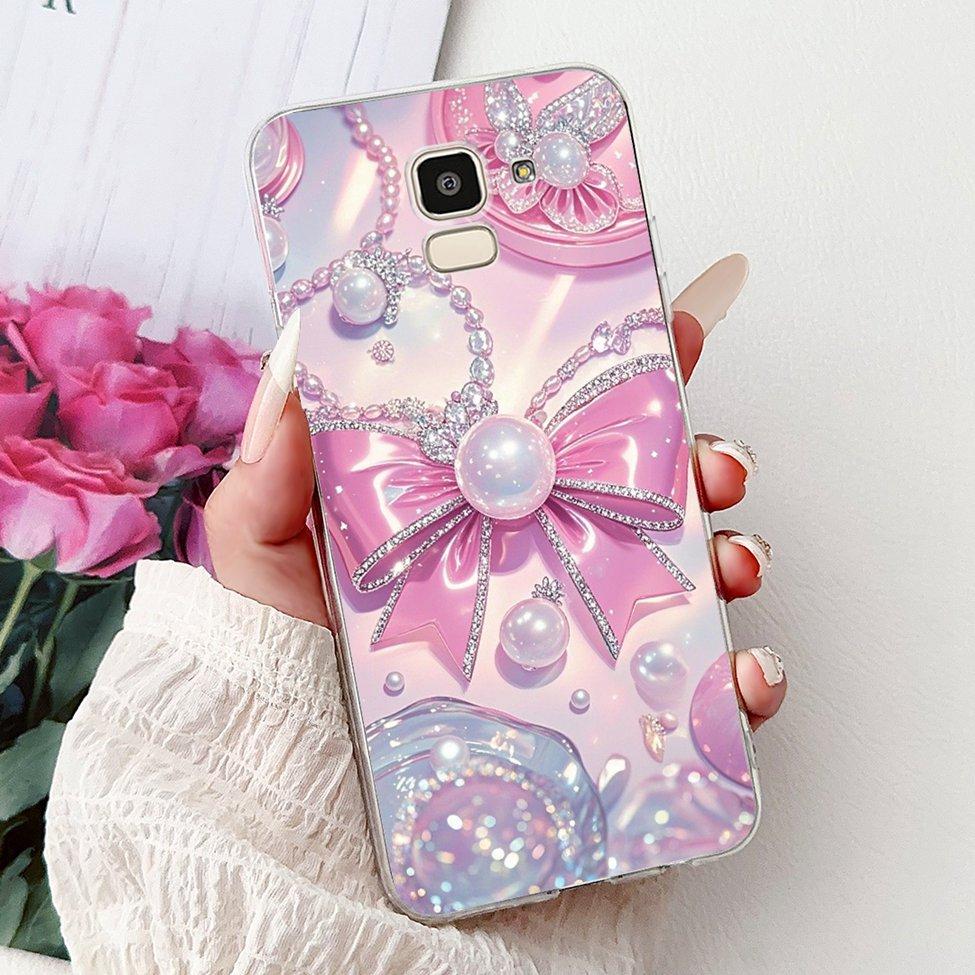 Clear For Samsung J6 2018 Case SM-J600F Cute Fashion Funny Painted Back Cover For Samsung Galaxy J6 2018 Phone Case J600G J600FN