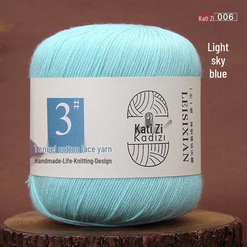 Mercerized Cotton Lace Yarn No. 3: DIY Hand-Knitted Crochet for Children - Spring/Summer Sweater & Coat - Free Shipping