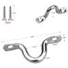 4 Stück Griff 4/5/6 mm 316 Edelstahl Drahtöse Gurt Boot Marine Befestigung Fenderhaken Markise Motoren Zubehör