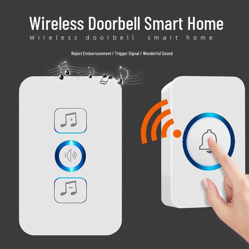 Smart Long-Range Wireless Doorbell for Elderly and Home Use with Music Alerts