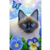 DIY Cat 5D Diamond Painting Full Round Drill Resin Animal Diamond Embroidery Cross Stitch Mosaic Kits Wall Art Home Decor Gift