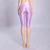 Shorts brillants longueur genou Collants pêche pour hanches Legging Pantalons de yoga fins Pour le fitness les joggeurs