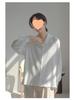 Women's Textured White Shirt - Loose French Style, Spring/Summer 2025