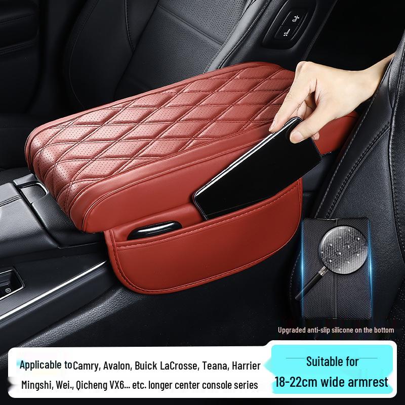 Extra lange 40 cm Armlehnenbox-Auflage für Avalon/Camry - Erhöhungspad mit Taschentuchboxhalter