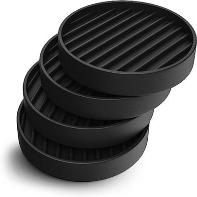 4Pcs/set Useful Square Round Furniture Coasters Rubber Non Slip Caster Cups Chair Feet Stoppers Couch/Chair/Bed Stoppers