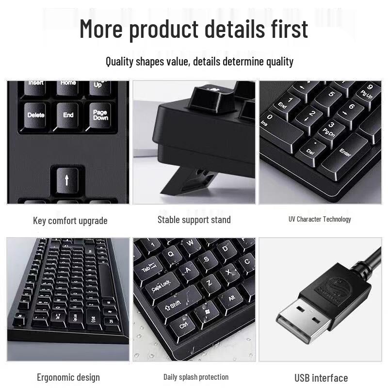 You Shi Wired Mechanical Keyboard and Mouse Set