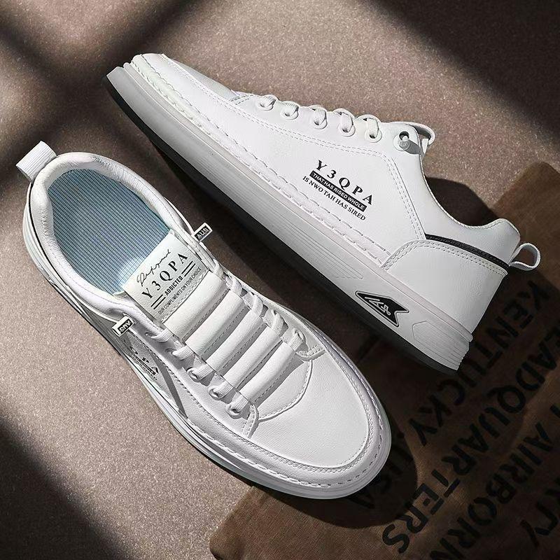 2026 Spring Men's Breathable White Skate Shoes - Comfortable & Versatile