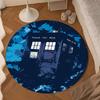 telephone booth Round Rug for Livingroom,Bedroom, Palyroom, Chair Rug, Area rug, Circle Carpet, Large Size Fan Christmas gift