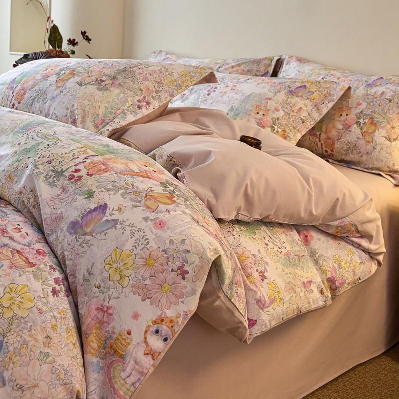 100% Cotton Flannel Duvet Cover Set Thick Winter Bedding Soft Breathable Bed Sheets Pillowcases
