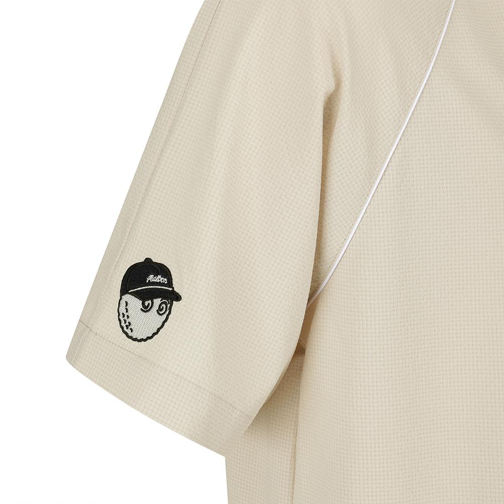 MALBON GOLF Seersucker Anorak Beige (Man)