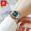 OLEVS Luxuriöse Wasserdichte Quarz-Uhr Für Damen Datum Diamant Edelstahl Damen Armbanduhr Leuchtend Original Damenuhr