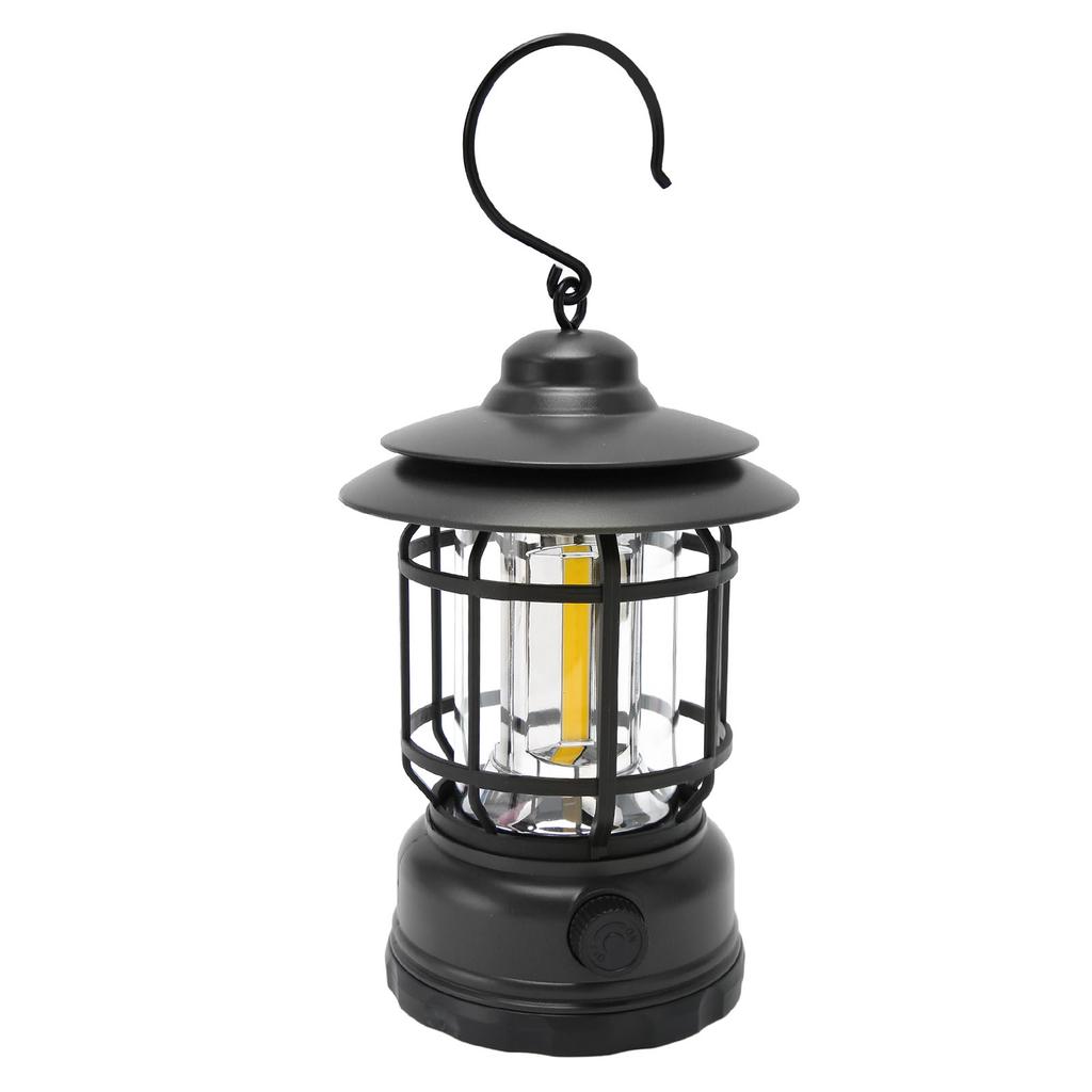 Vintage Camping Lantern IPX4 Waterproof Eye   USB Re Able Decorative Portable COB Tent Lamp with Hook