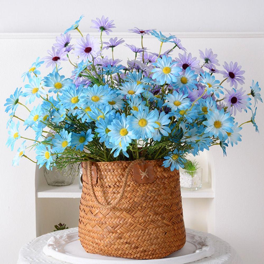 5 Heads Silk Daisy Flowers DIY Fake Chrysanthemum Fake Plants  Home Table Decor