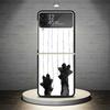 Cat Footprint Funny Paw Cute Phone Case For Samsung Galaxy Z Flip 7 6 5 4 3 5G Cover ZFlip7 ZFlip6 ZFlip4 ZFlip5 ZFlip3 Coque Fu