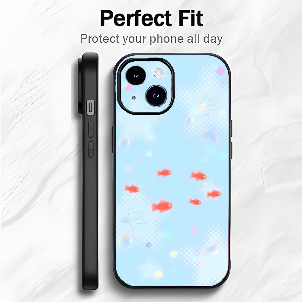 Cartoon Fish Koi Kwaii Cute Phone Case Phone Case Soft Packaging Lightweight For iPhone17 16 15 14 13ProMax